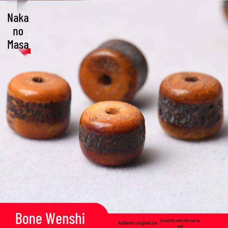 Tibetan Style 108 Prayer Beads: Genuine Cow Bone, Cultural Play Accessories, DIY Loose Beads.