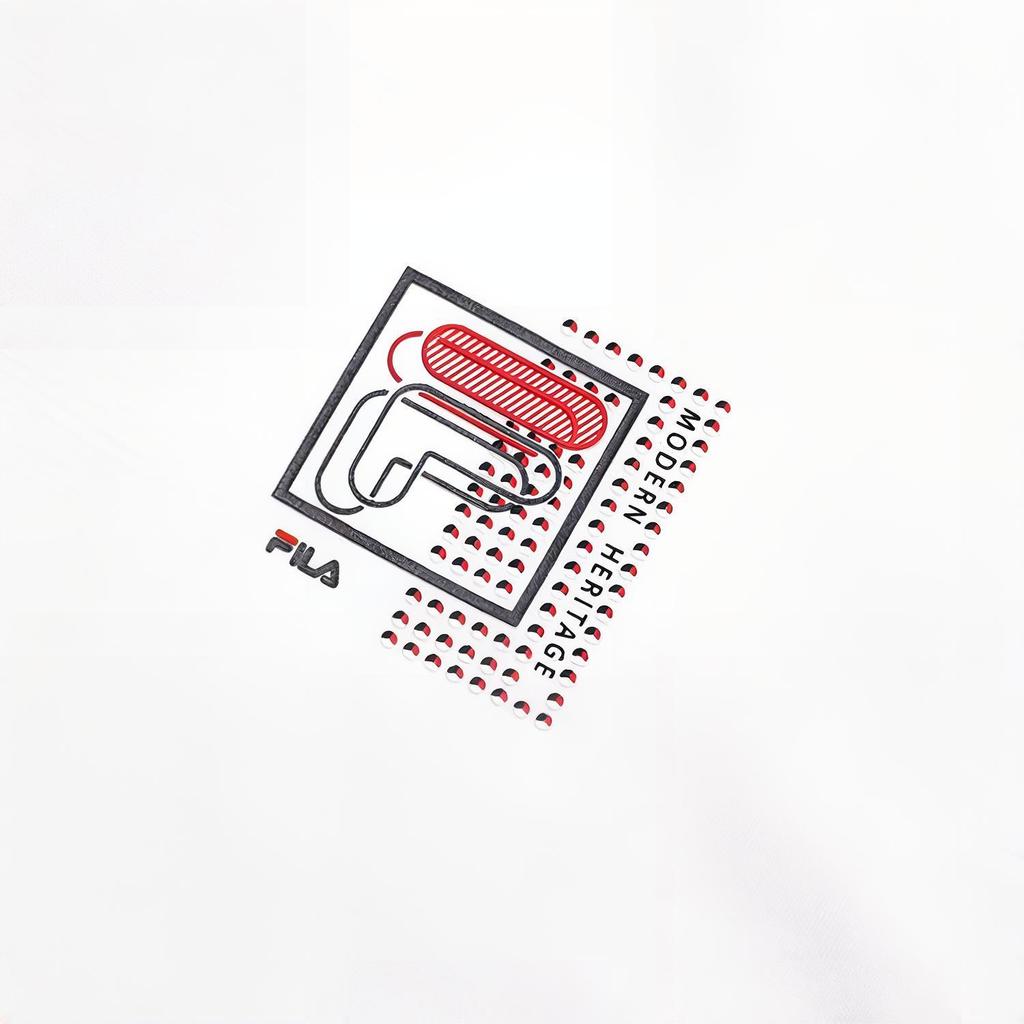 Fila Plain Round Neck Simple Casual Pullover Short Sleeve T-Shirt Men Tops White F11M321117FWT