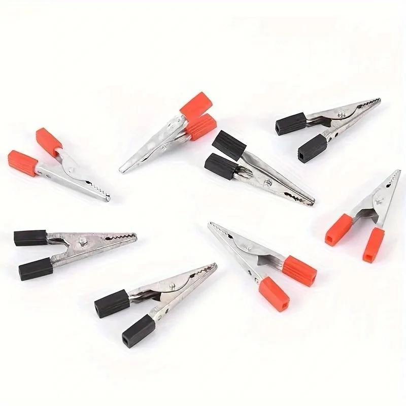 10 Pieces Metal Alligator Clips Test Clips, Electronic Product Test Clips With Screws And Solder Ports, Electrician Wire Clips