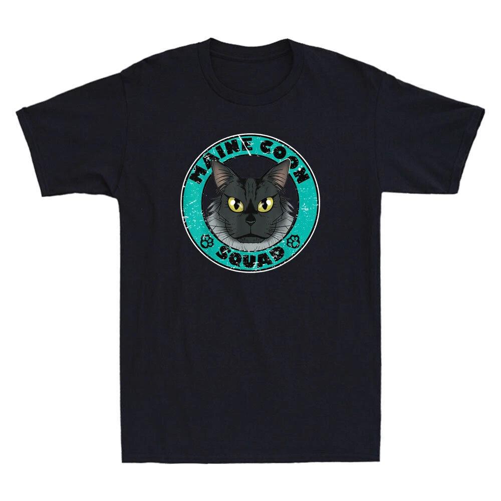 Maine Coon Squad Funny Cat Lover Cute Maine Coon Cat Lover Vintage Men s T-Shirt M