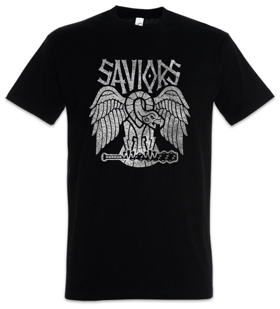 Saviors Patch T-Shirt Mens Womens Tees Top The Negan Walking Lucille Baseball Dead Bat Symbol Logo 4XL