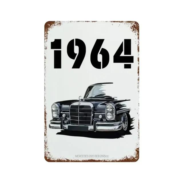 Vintage S GTI Sports Classic Car Metal Tin Sign Plaque  Retro Wall Art for Garage Man Cave Living Room Home Decor  X Inch