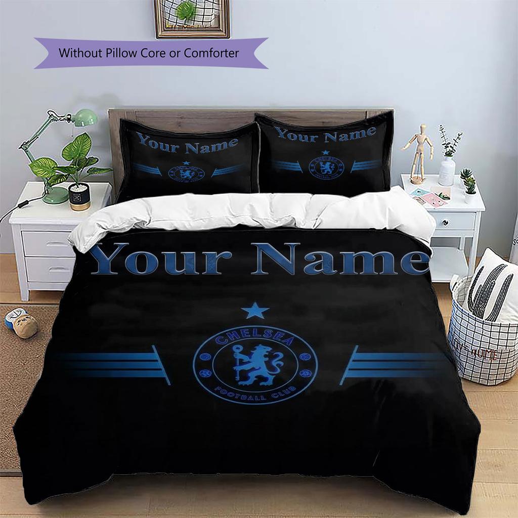 Chelsea F Custom Name Pattern Bedding,Quilt Set Quilt Cover Pillowcase Home Birthday Gift(1 * Duvet Cover + 2 * Pillowcase, Without Core)