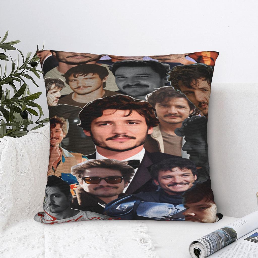 Pillow Cover Pedro Pascal Retro Trendy Pillow Case For Living Room Bed Chair Pillowcases