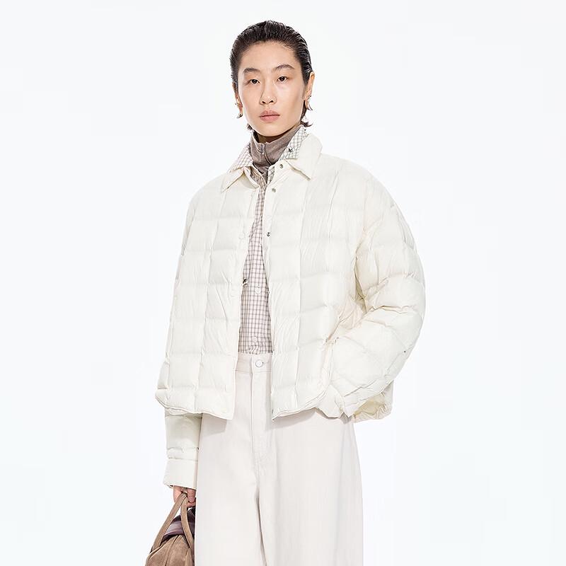 JNBY Women's Loose H-Line Long Sleeve Duck Down Jacket