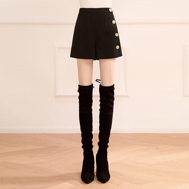 Women's Retro High-Waist Wide-Leg Commuter Shorts