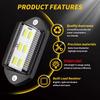 6 LED Car License Plate Light Bright Tag Lamp for Truck SUV RV Trailer Van 12V White Exterior License Plate Light Automotive Car