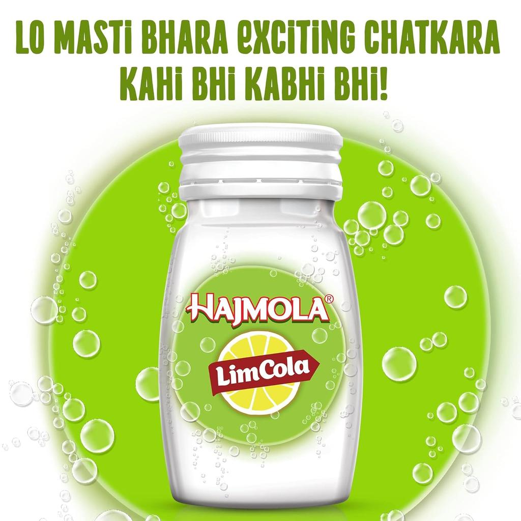 Dabur Hajmola Limcola Digestive Tablets 120 Tabs – Tangy Lemon Flavor for Natural Digestion Support, Relieves Constipation, Refreshing Taste