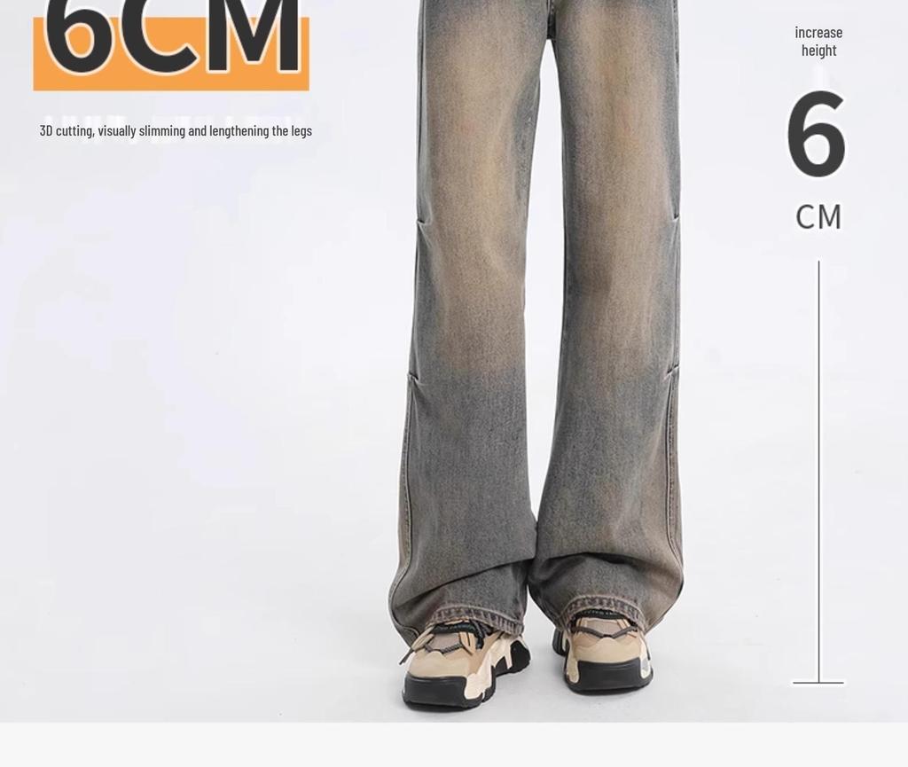 Damen Distressed High Waist Wide-Leg Jeans - Trendig, Vielseitig, Schlankmachend und Locker geschnitten.