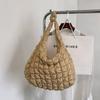 New Fashionable Pleated Cloud Bag Versatile Single Shoulder Portable Dumpling Bag Large Capacity Down Cotton Underarm Women's Bag
