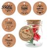 DIY Craft Labels for Baking 100Pcs Paper Thank You Tags with String, Round Gift Tags, Pre-Punched Artistic Packaging Hole Hanging Wedding Party Favors