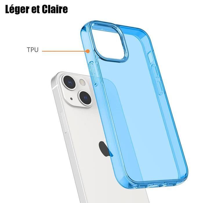 Coque - BOOLING - pour iPhone 14 - Souple - Protection Verre Trempé - Bleu Clair