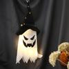 Tree Flashing LED Indoor Outdoor Hanging Light Witch Hat Halloween Decoration Glowing Ghost