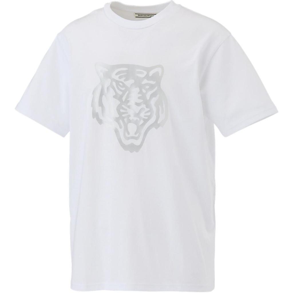Onitsuka Tiger Printed Round Neck Pullover Drop Shoulder Short Sleeve T-Shirt Unisex T-Shirts White 2183B455-100
