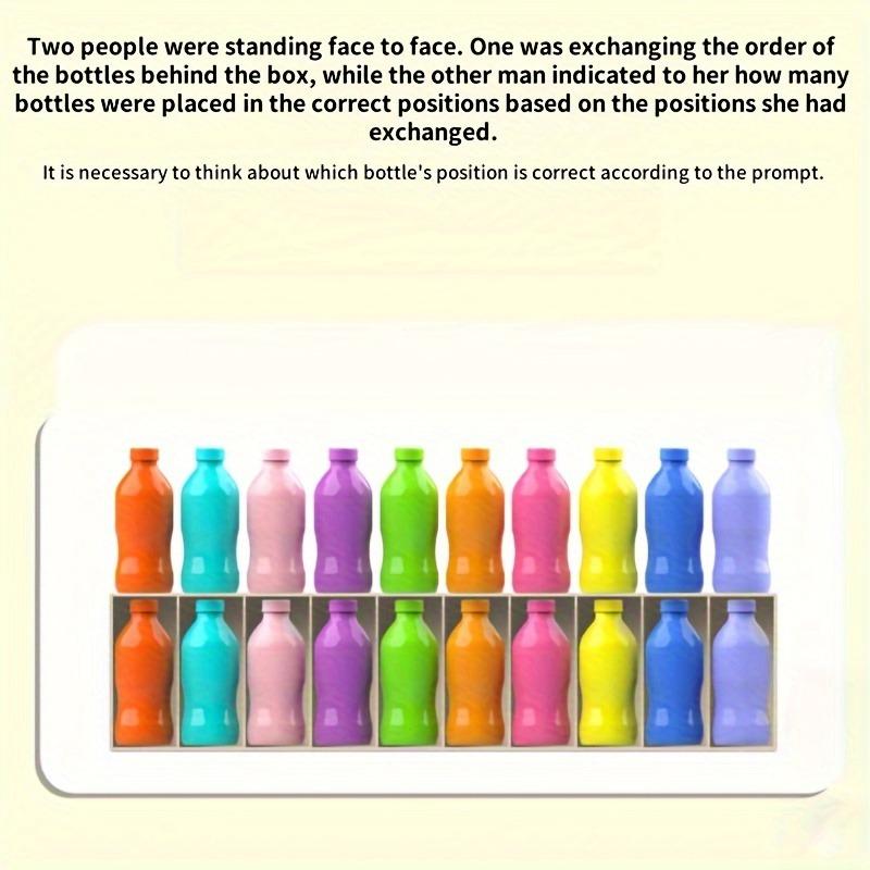 Wooden Color Matching Bottle Game Kids Concentration Training Educational Toy