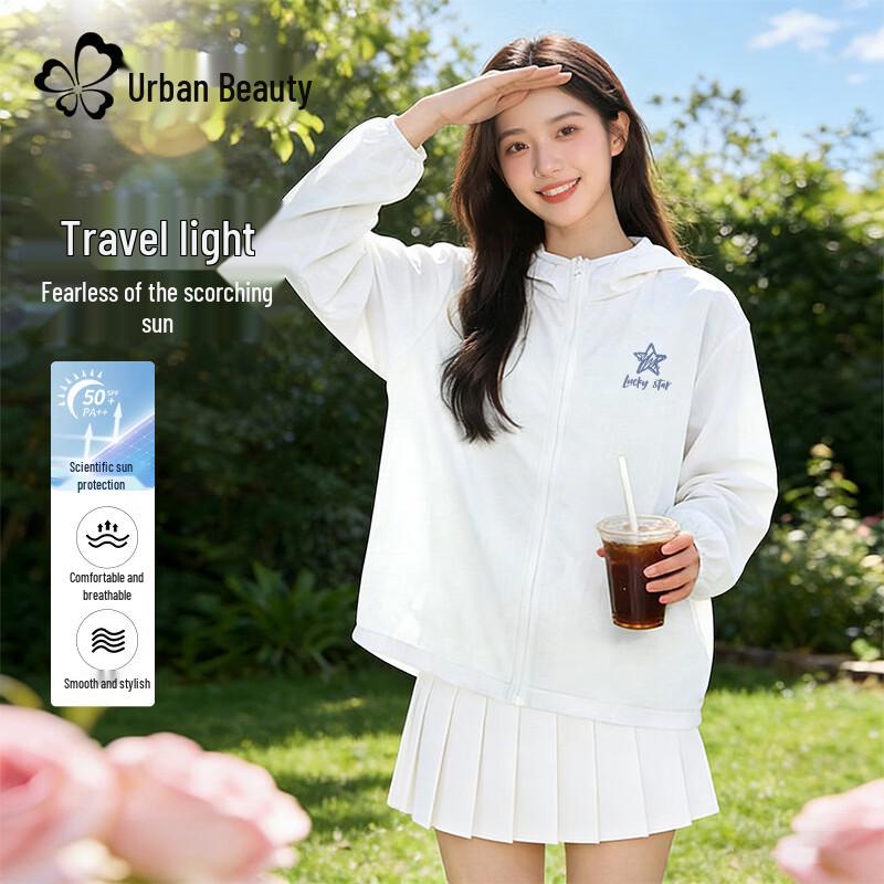 Women s UPF50+ Ice Silk Hooded Sun Protection Jacket M