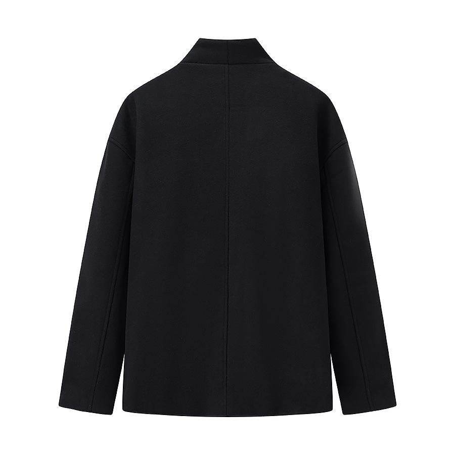European and American style, new women's clothing, versatile, fashionable, versatile ins two-color woolen coat