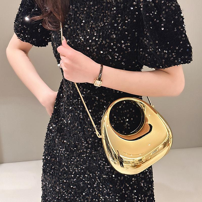Acrylic Women Bags Luxury Crescent Moon Handbags New Fashion Personality Handbag Suitcase Makeup Dinner Bag Home Decoration