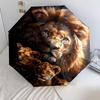 1 PC Automatic Folding Umbrella - Fierce Lion Pattern, Portable & Foldable Design with 8 Ribs, Christmas Birthday Gifts