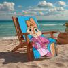 Asciugamano da Spiaggia Ultra-Morbido con Tema Alvin e i Chipmunks, Ideale per Piscina - Campeggio, Immersioni - Essenziale Perfetto per Viaggio, Asciugamano da Spiaggia Vivace.