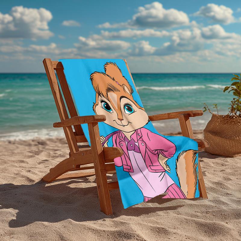 Asciugamano da Spiaggia Ultra-Morbido con Tema Alvin e i Chipmunks, Ideale per Piscina - Campeggio, Immersioni - Essenziale Perfetto per Viaggio, Asciugamano da Spiaggia Vivace.