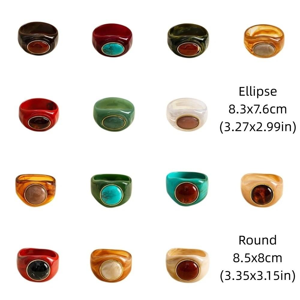 Europe American Style Acrylic Bangle Smudging Retro Hand Ring Cute Irregular Wide Bracelet Girls