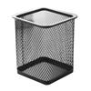 2 pcs Metal Pen Holder Solid Structure Square Storage Tube Desk Container  Stationery Sorting