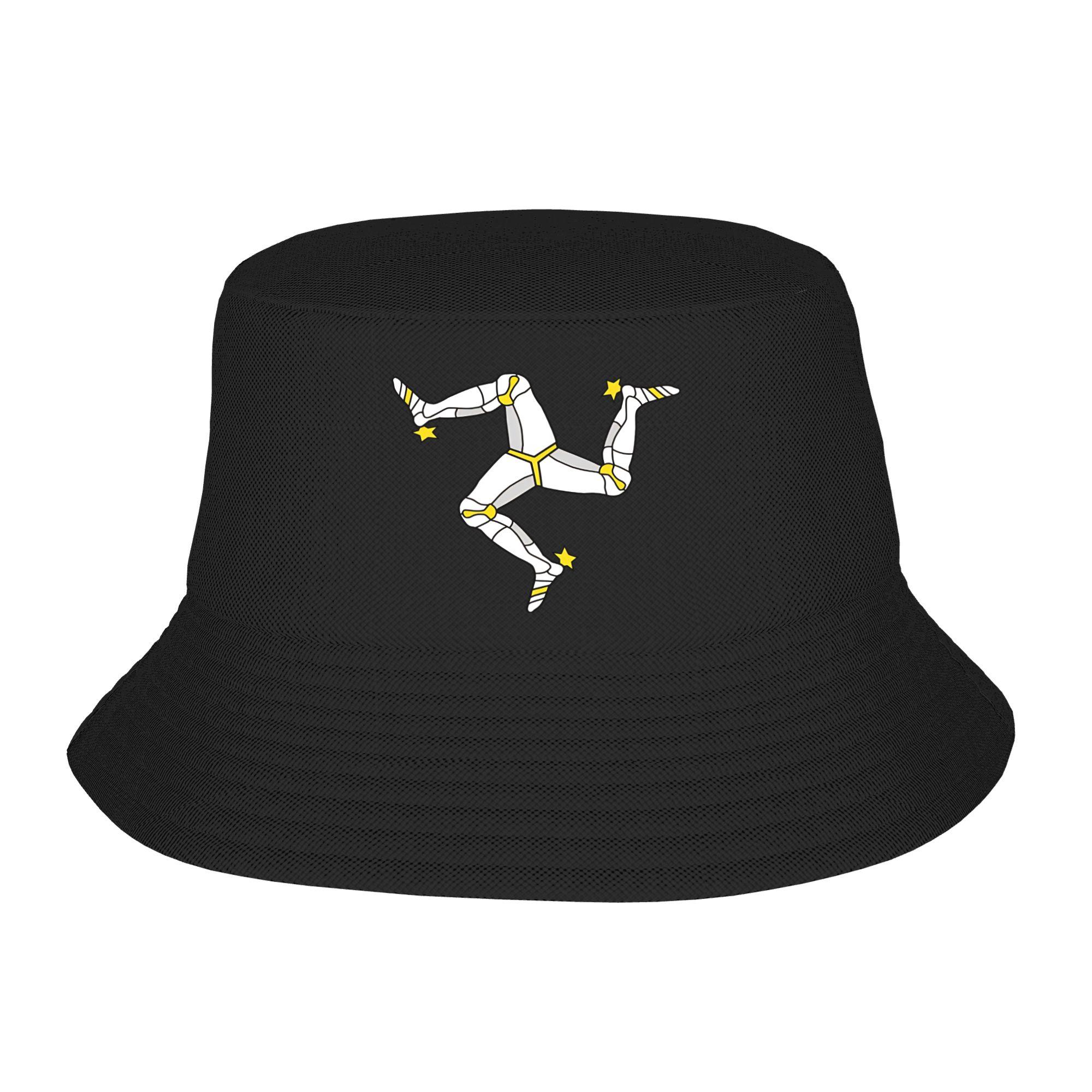 Isle Of Unisexn Flag Bucket Hat Unisexx Triskelion Streetwear FisherUnisex Caps Breathable Beach Travel Sunscreen Hats For Women Cap One Size
