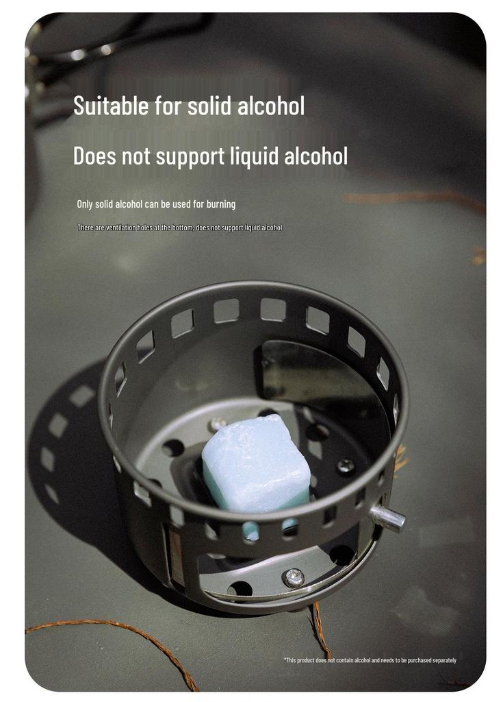 Portable Outdoor Aluminum Alloy Alcohol Stove Set for Camping and Boiling Water