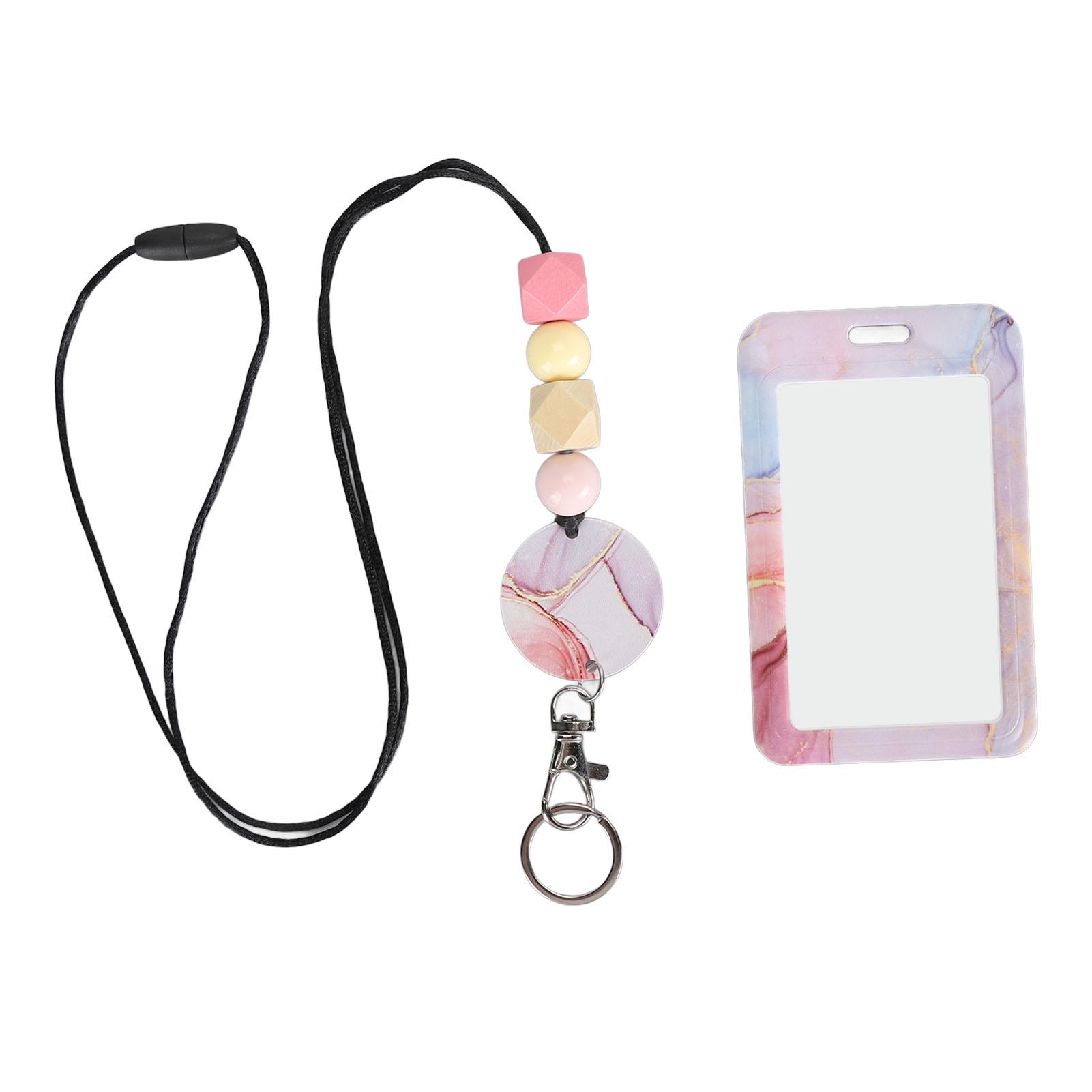 

Ремешок из бисера с держателем для удостоверения личности Портативный шнурок для учителя для удостоверения личности Выдвижной ремешок из бисера Type 2