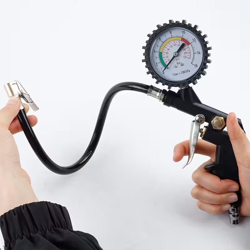 1Pc Air Tyre Inflator Pressure Car Auto Tire Hose Pump Gauge Hose Connector Flexible For Automobile Tires Fast Inflatable Rods
