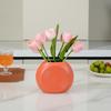 Unbreakable Plastic Flower Vases With Ceramics Look Modern Design For Small Bouquets Indoor Table Centerpieces Decors