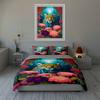 Leopard Floral Jungle Bedding Duvet Cover Sets Duvet Covers Pillowcases Gifts (1 * Duvet Cover 2 * Pillowcases, Without Duvet Insert)