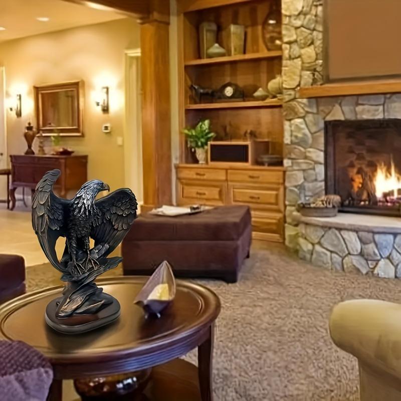 1 Stück Adlerskulptur Harzskulptur Realistische Adlerfigur mit ausgestreckten Krallen und Flügeln Büro Goth Dekoration Geeignet für Arbeitszimmer