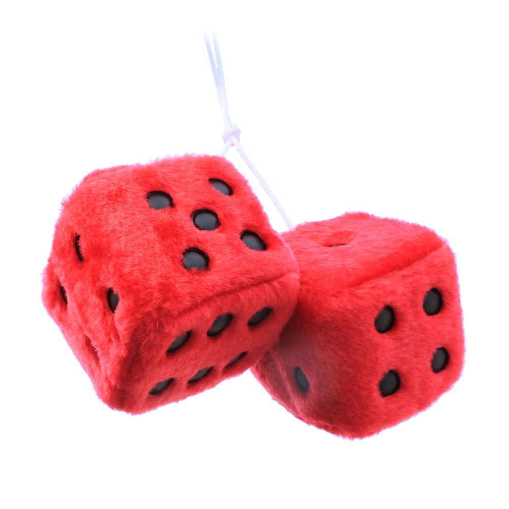 View Mirror Hanging Suspension Ornaments Decoration Car Plush Dice Ornaments Key Chains Ornaments Car Dice Ornaments