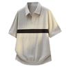 Pullover mit kurzen Ärmeln Revers Poloshirt
