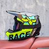 Red and Blue Downhill Helmet Off-Road Full Helmet Mountain Bike Riding Safety Helmet Unisex Bicycle Trail Helmet