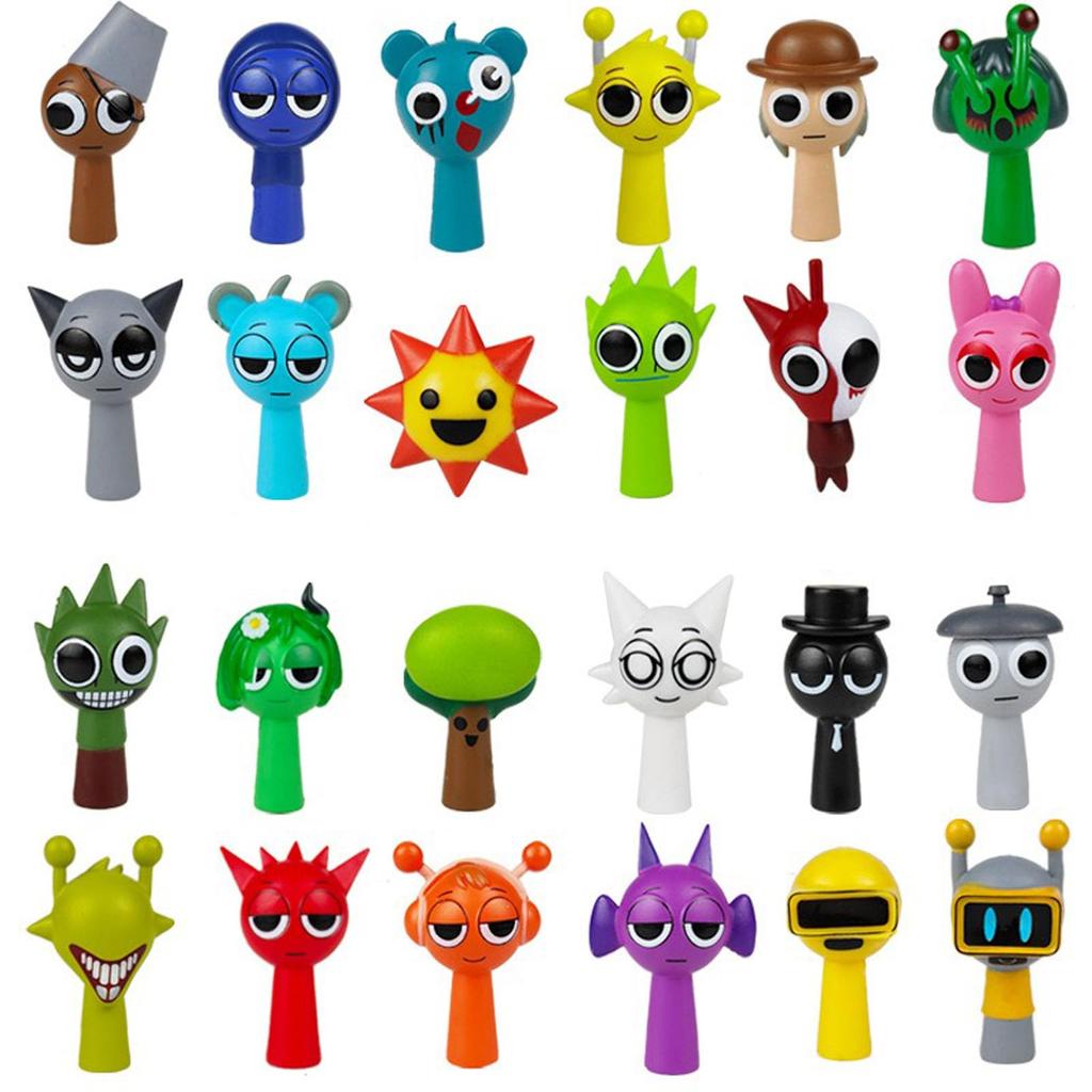 Splanky Figurer (4~5cm) Sett med 24 Mini Splanky Goods Leker Bursdagsgaver (Sett med 24 stk)