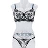 Flower Embroidery Perspective Mesh  Sexy Comfortable  Simple And Generous Lingerie Set Sexy Lingerie  Sexy Costume