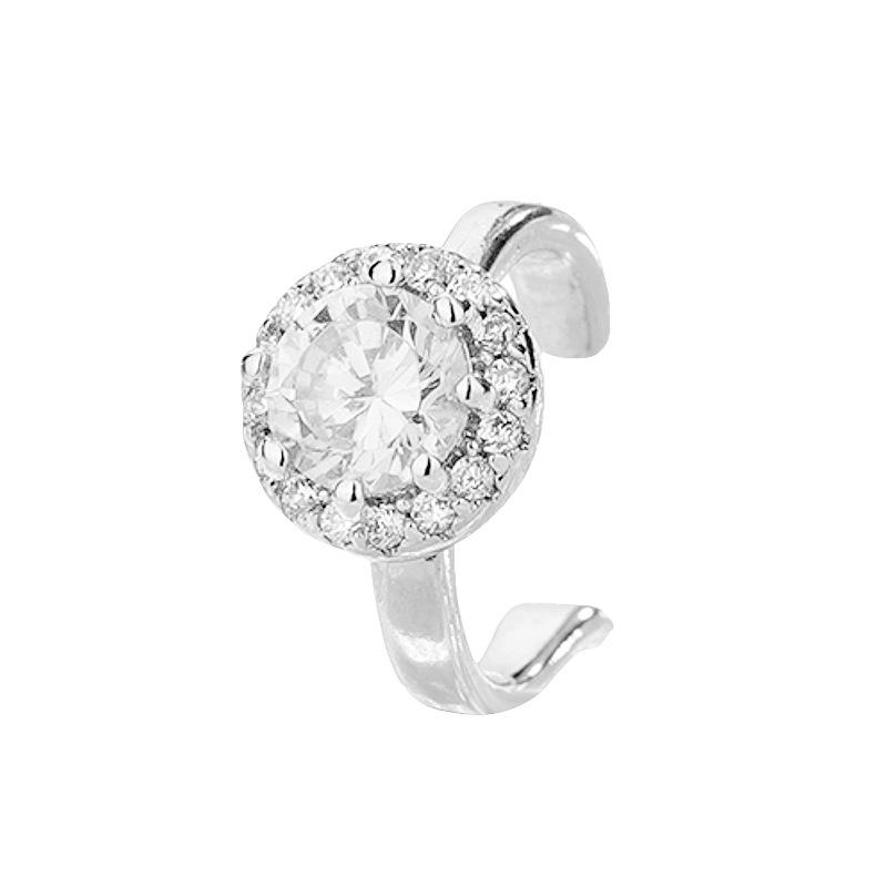 Zirkonia Doppel-Schicht Strass-Kreuz-Kette Ohne-Piercing Stern Ohr-Manschette für Damen