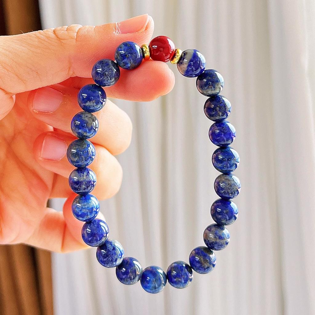 10 mm Hochwertiges Retro Natur Lapis Lazuli Armband.