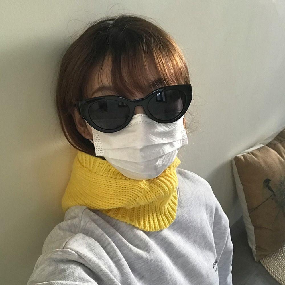 Earmuff Knitted Pullover Cap Warm Winter Neckerchief Cartoon Balaclava Hat  Outdoor