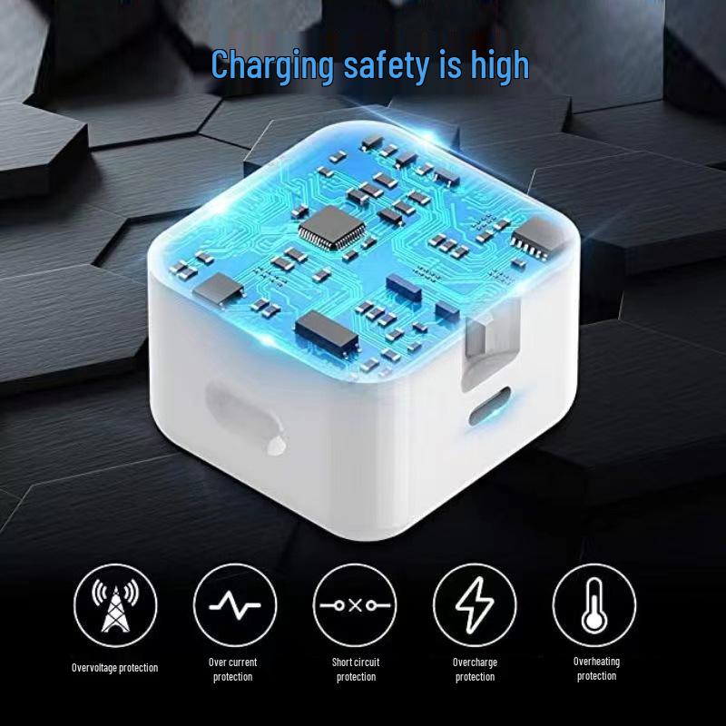 UK PD20W Three-Pin Folding Fast Charger for iPhone 11-15 Pro