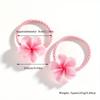 2pcs Fashion Flower Hair Ties Sports Style Resin Floral Hair Bands for Girls Versatile Headwear for Parties and Festivals