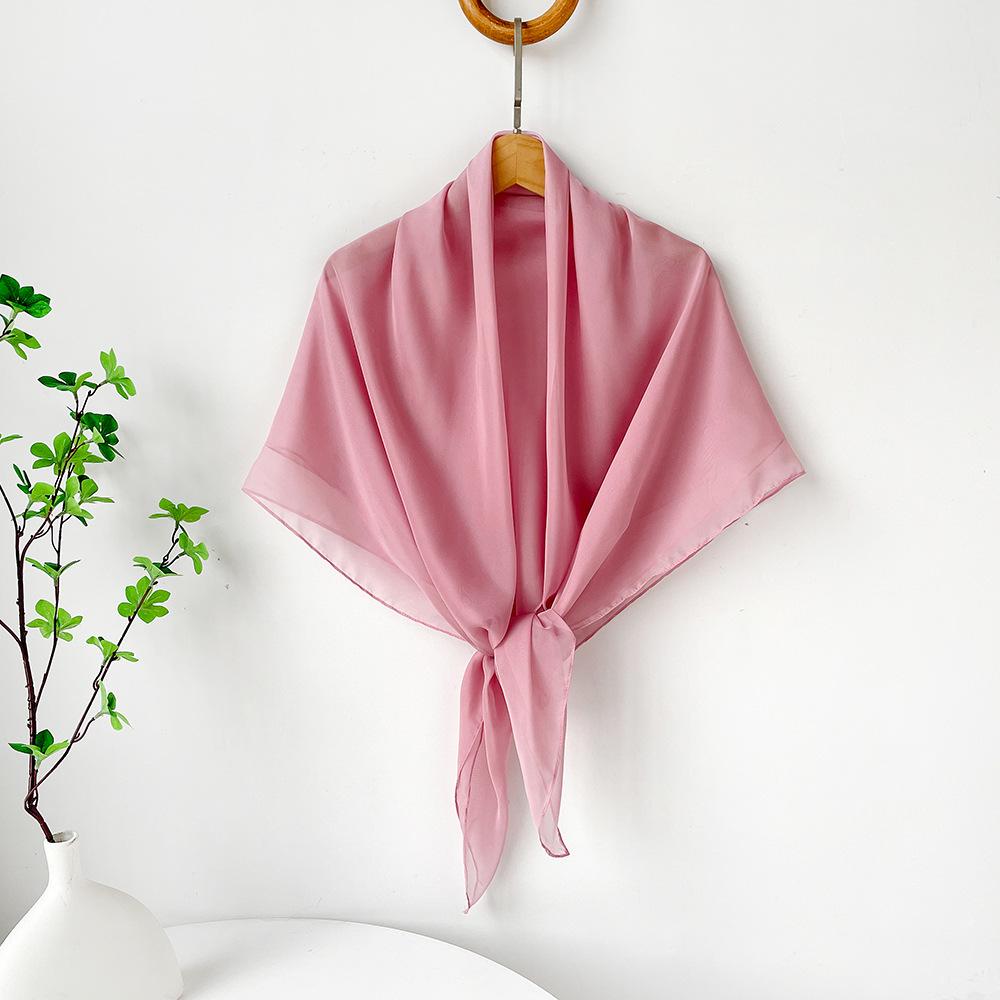 Silk Scarf Large Square Scarf High Sense Satin Chiffon Shawl Middle East Headscarf Women's Scarf