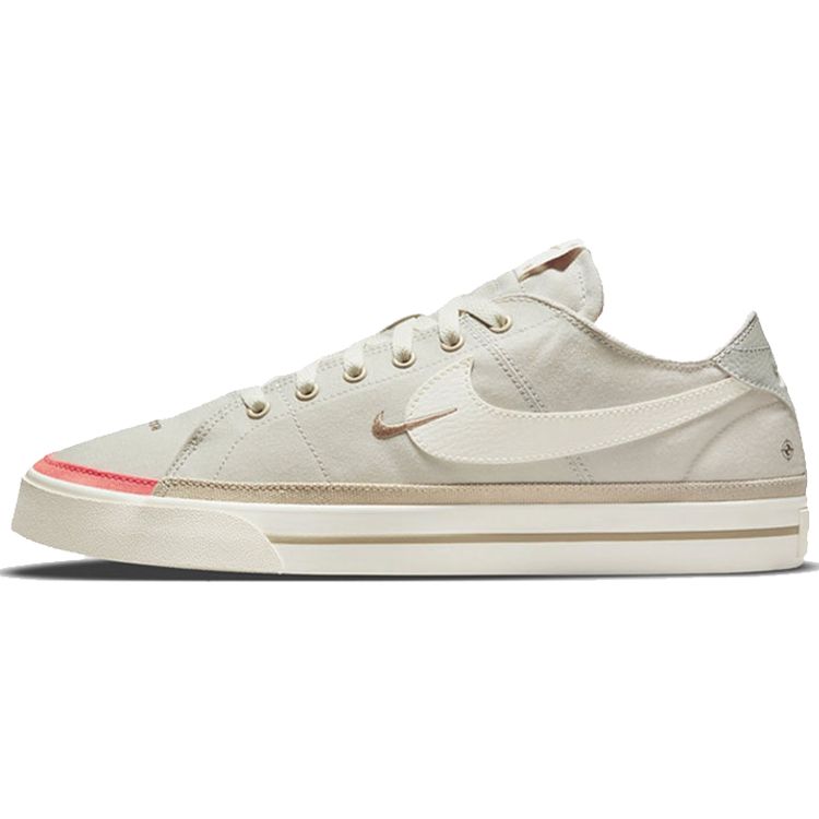 Nike Court Legacy Canvas Logo Print Low Top Skate Shoes Men Sneaker Gray DN4232-012