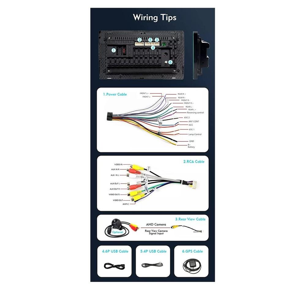9 Inch Android Screen For Car 1GB RAM 32GB ROM Full HD Touch Screen Display Built In Bluetooth USB Radio WiFi PlayStore With Backup Camera