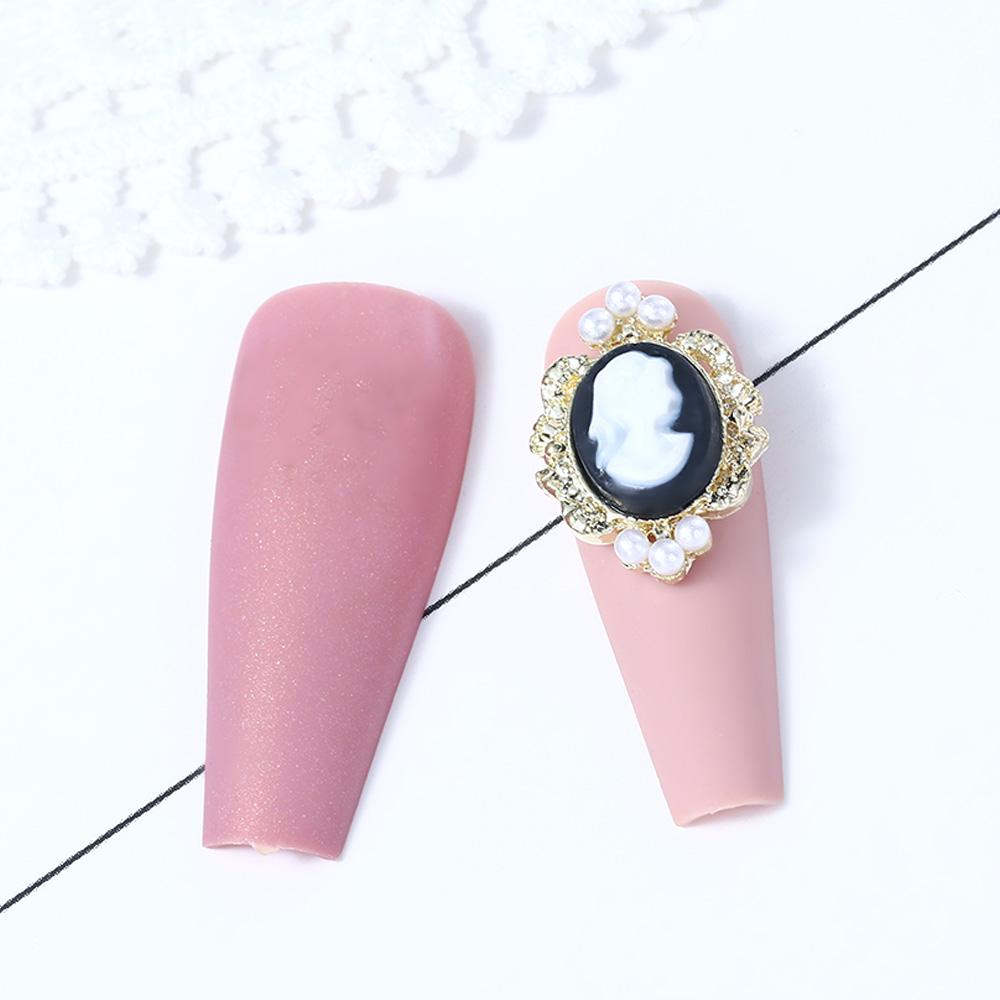 Beauty Head Abstract Beauty Head Ornaments Nail Art Rhinestone Manicure DIY Nail Decoration