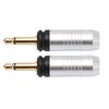 3.5mm Repair Plug Solder Type Gold Plated Replacement Mono Male 3.5mm Plug for   Clear Mg Celestee Stellia