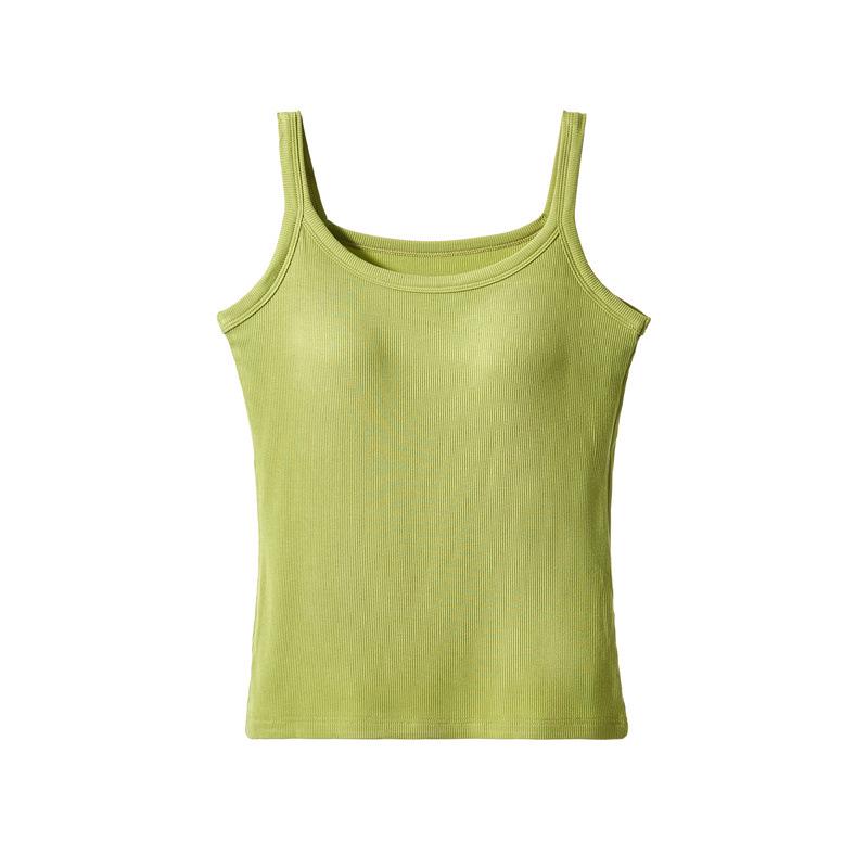 2025 Dame Sømløs Polstret Vest med Rund Hals - Slim Fit, Vakker Rygg, Allsidig for Vår og Sommer